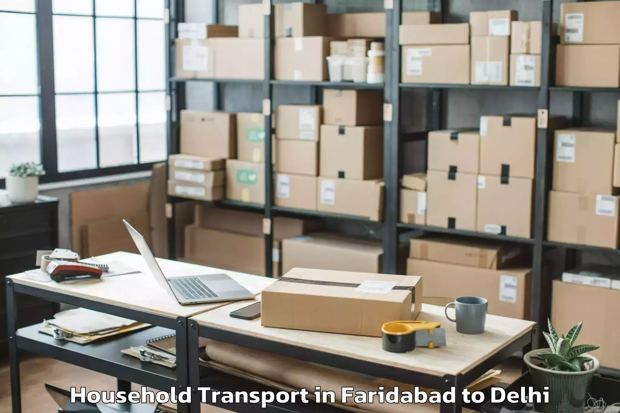 Get Faridabad to Defence Colony Household Transport